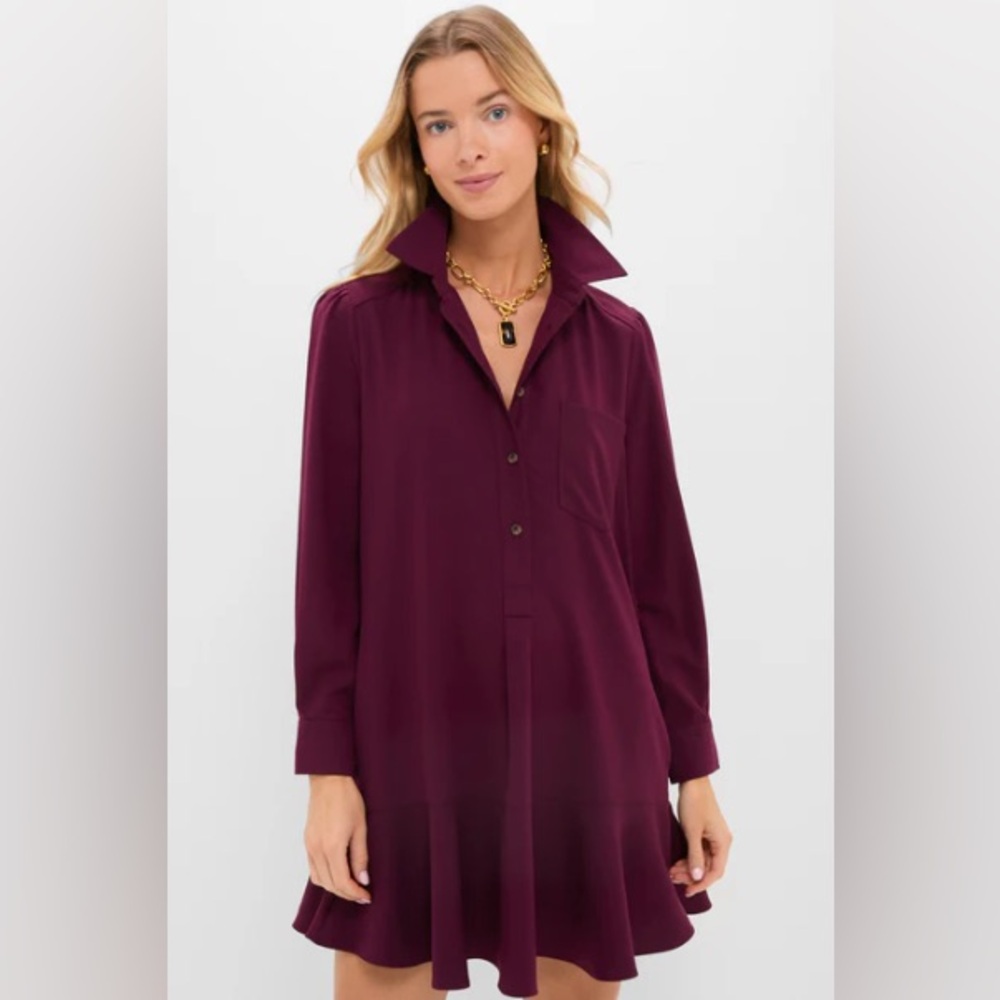 Tuckernuck Callahan Shirt Dress in winetasting
